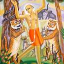 Шри Чайтанья идет во Вриндаван через джунгли Джхарикханды